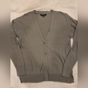 Banana Republic Factory Green/Taupe Forever V-Neck Cardigan